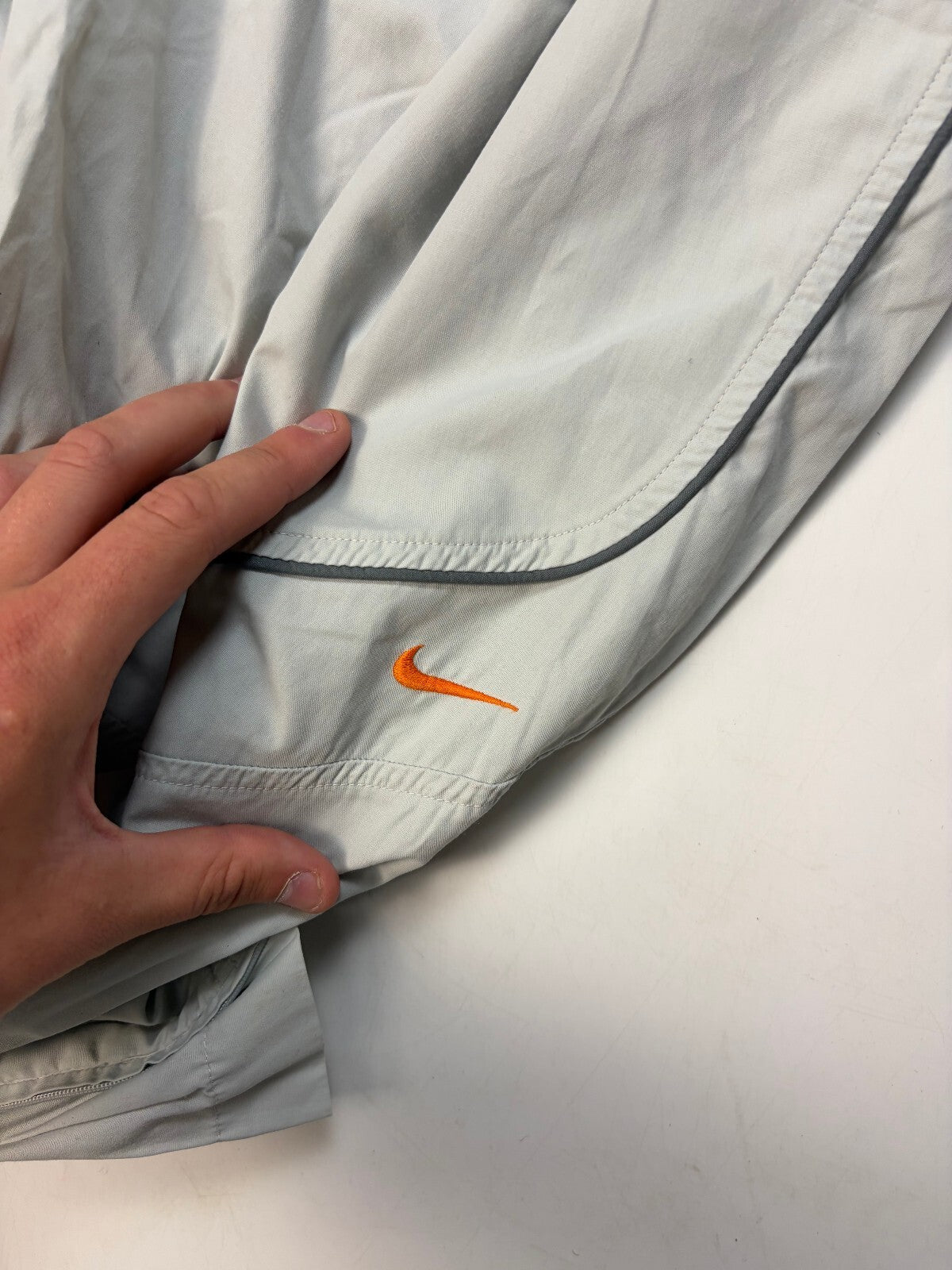 Vintage Y2K Nike spell out baggy track pants (XL)