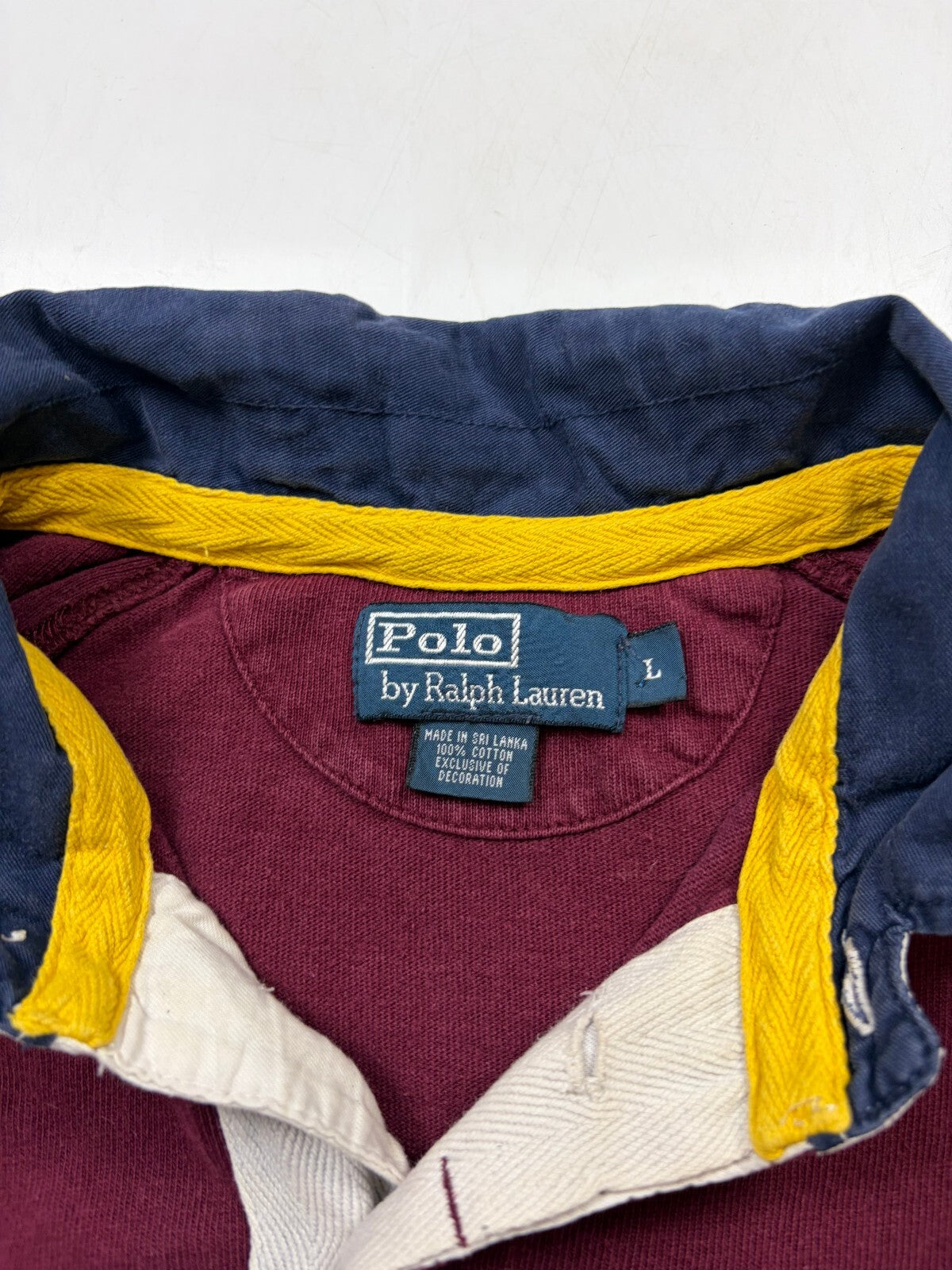 Vintage Ralph Lauren big pony rugby polo shirt (L)