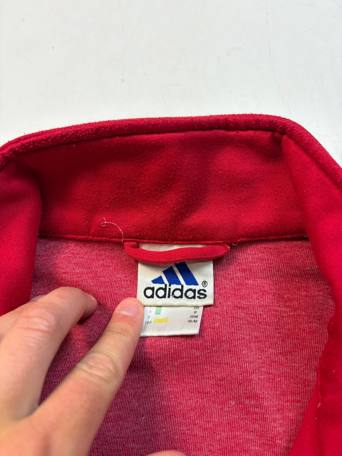 Vintage 90s adidas originals abstract colour block track top (M)