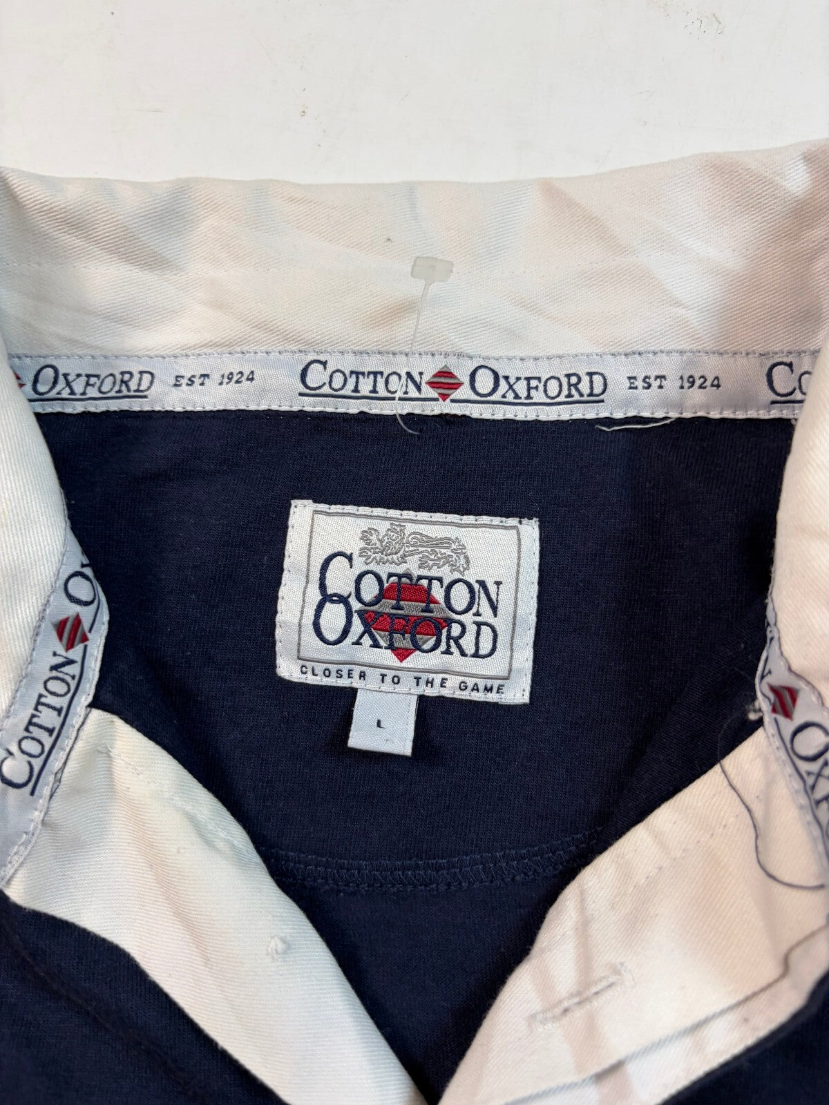 Vintage 90s Scotland cotton oxford supporters rugby shirt (L)