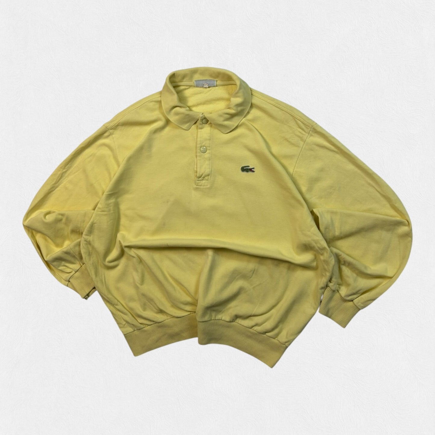 Vintage 80s Lacoste la chemise collared sweatshirt (XL)