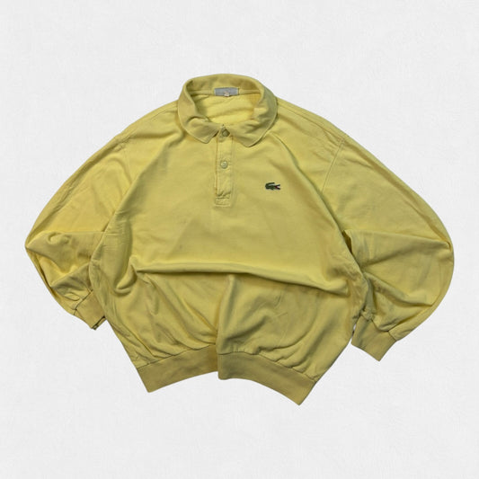 Vintage 80s Lacoste la chemise collared sweatshirt (XL)