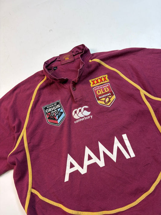 Vintage Queensland maroons state of origin 2013 Canterbury rugby league shirt (M)