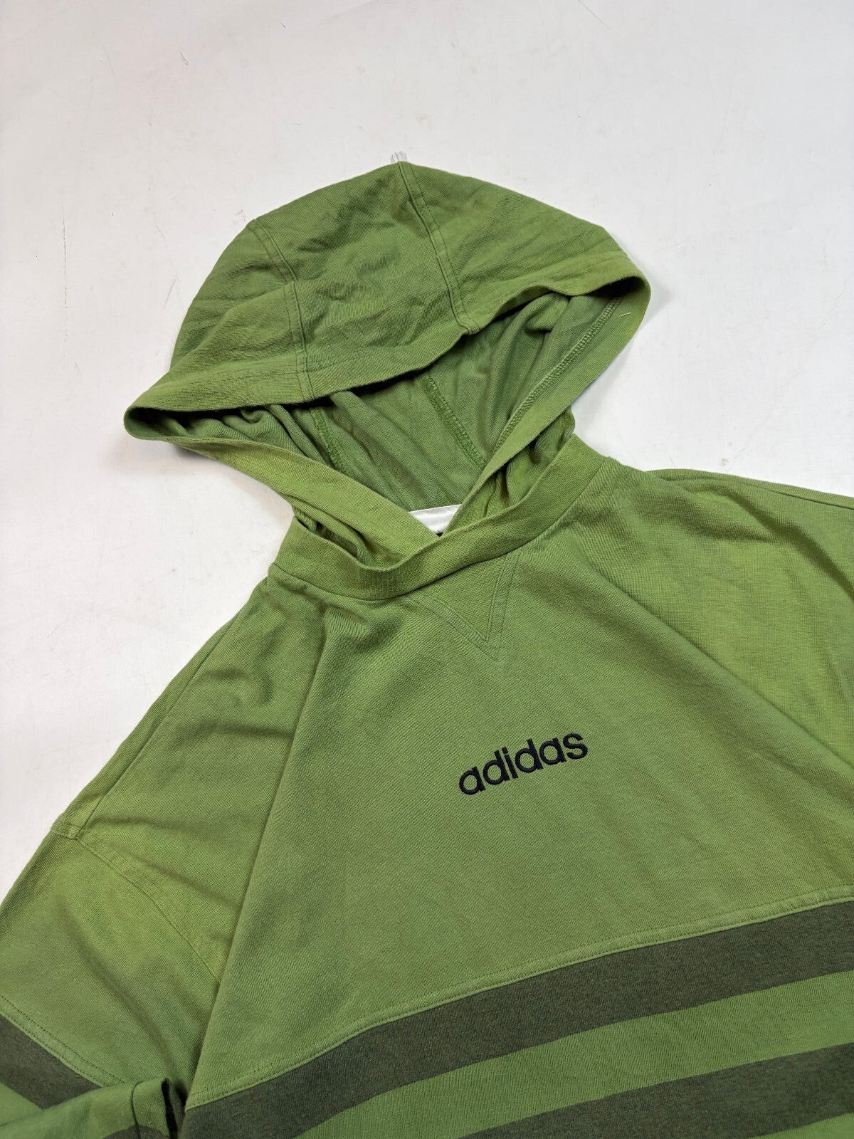 Vintage 90s adidas originals striped hoodie (XL)