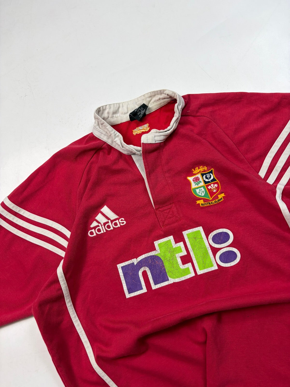Vintage British & Irish Lions 2001 tour Adidas rugby shirt (M)
