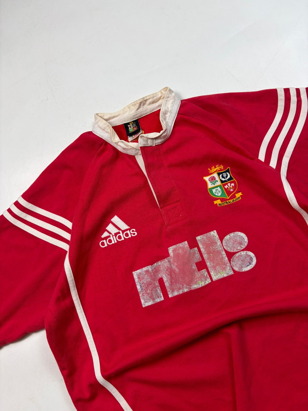 Vintage British & Irish Lions 2001 Adidas rugby union shirt (L)