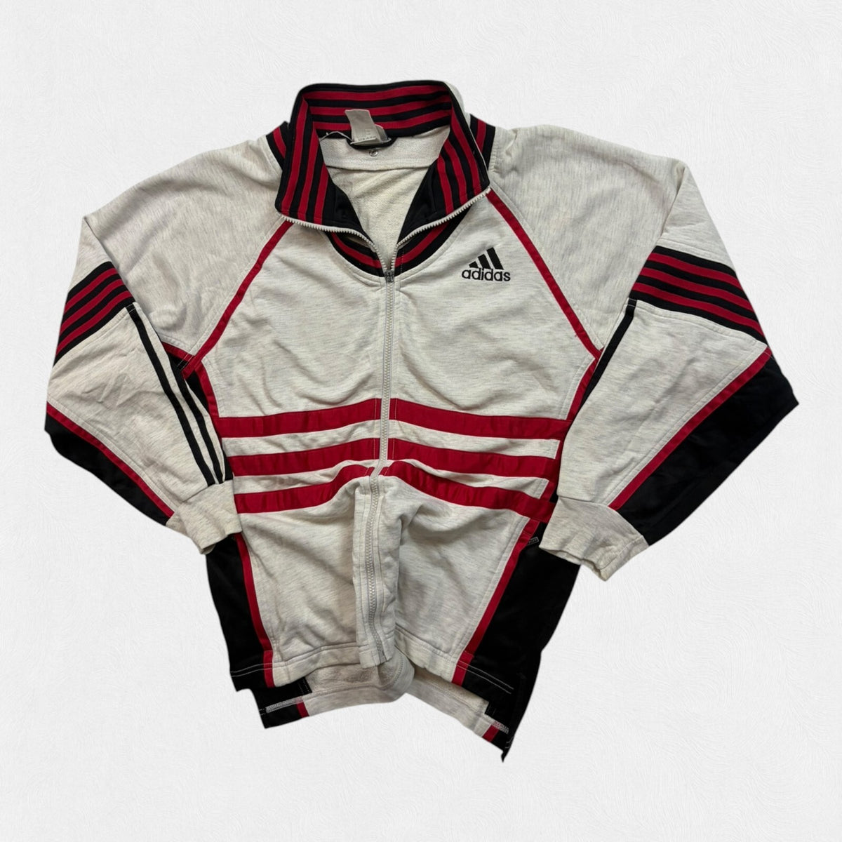 Vintage 90s adidas colour block abstract track top (L)