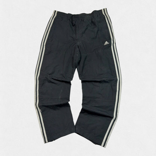 Vintage Y2K Adidas side stripe baggy track pants (L)