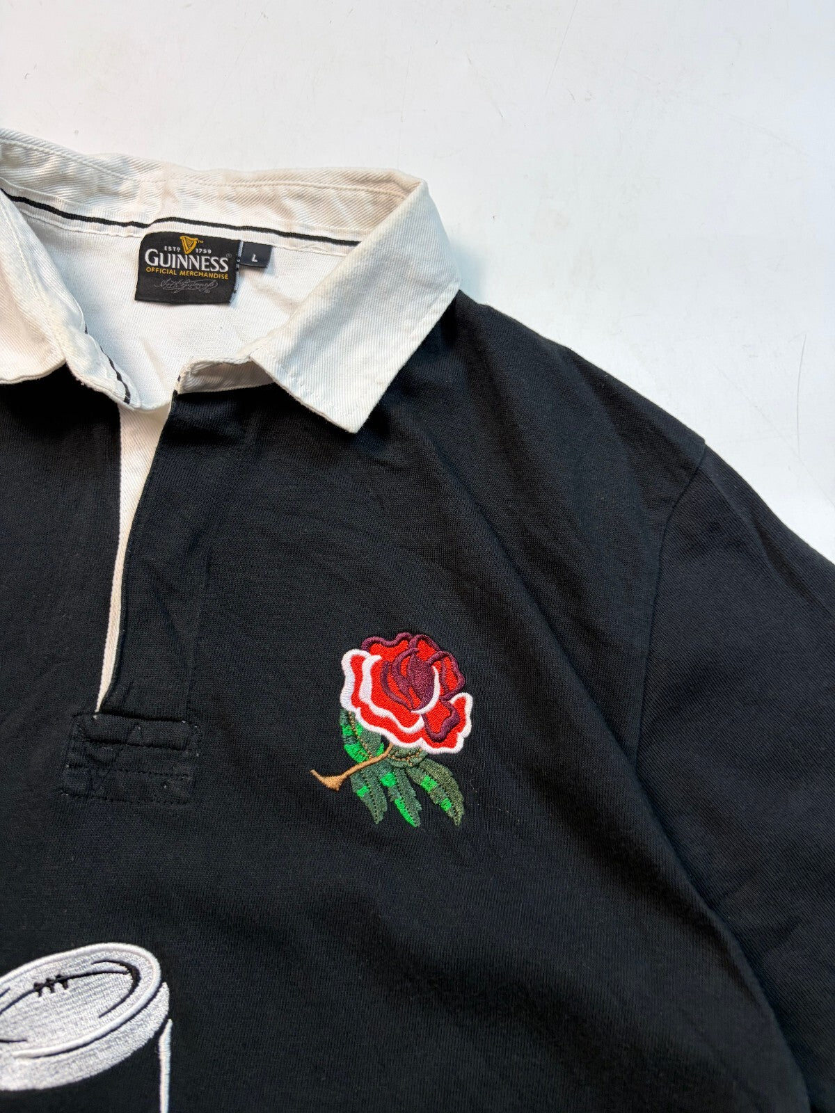 Vintage England Guinness Cotton Traders rugby shirt (L)