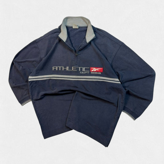 Vintage Reebok spell out quarter zip sweatshirt (XXL)