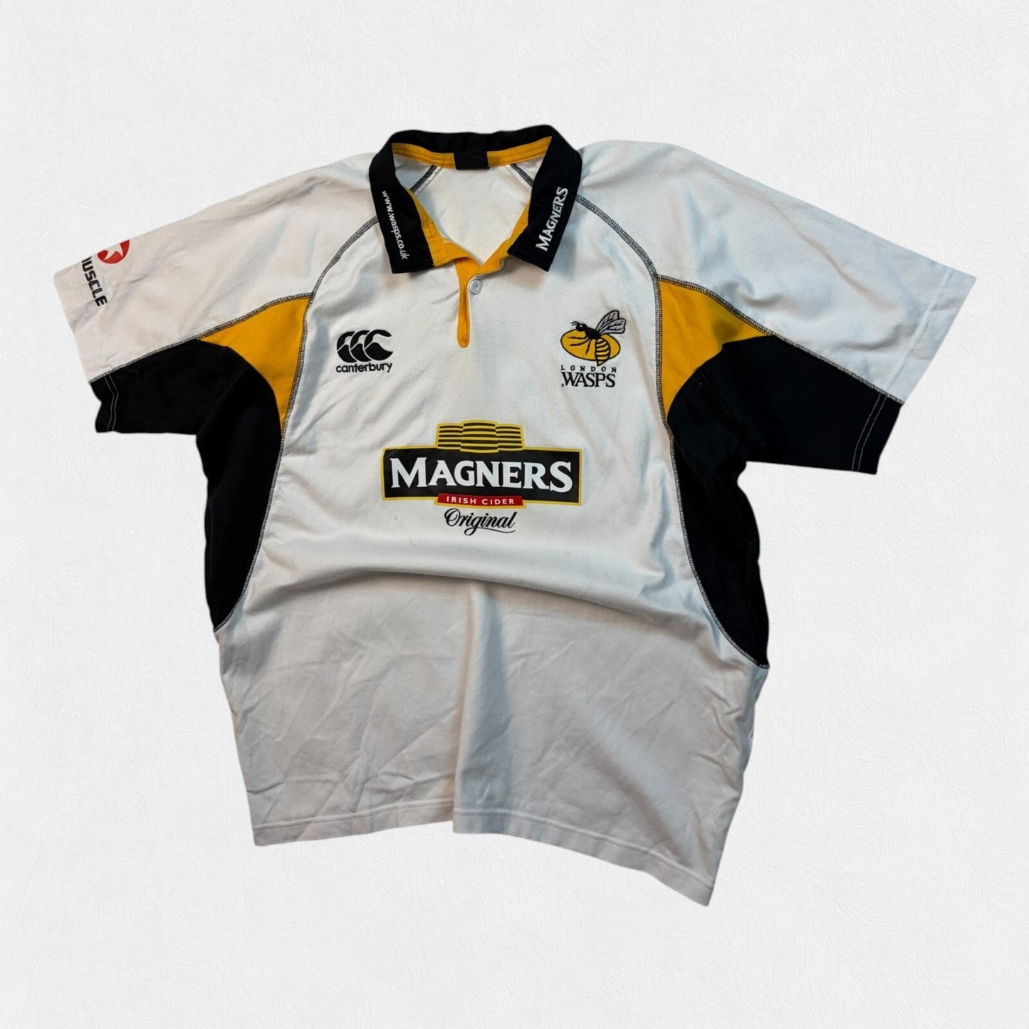 Vintage London Wasps 2007/08 Canterbury away rugby shirt (XL)