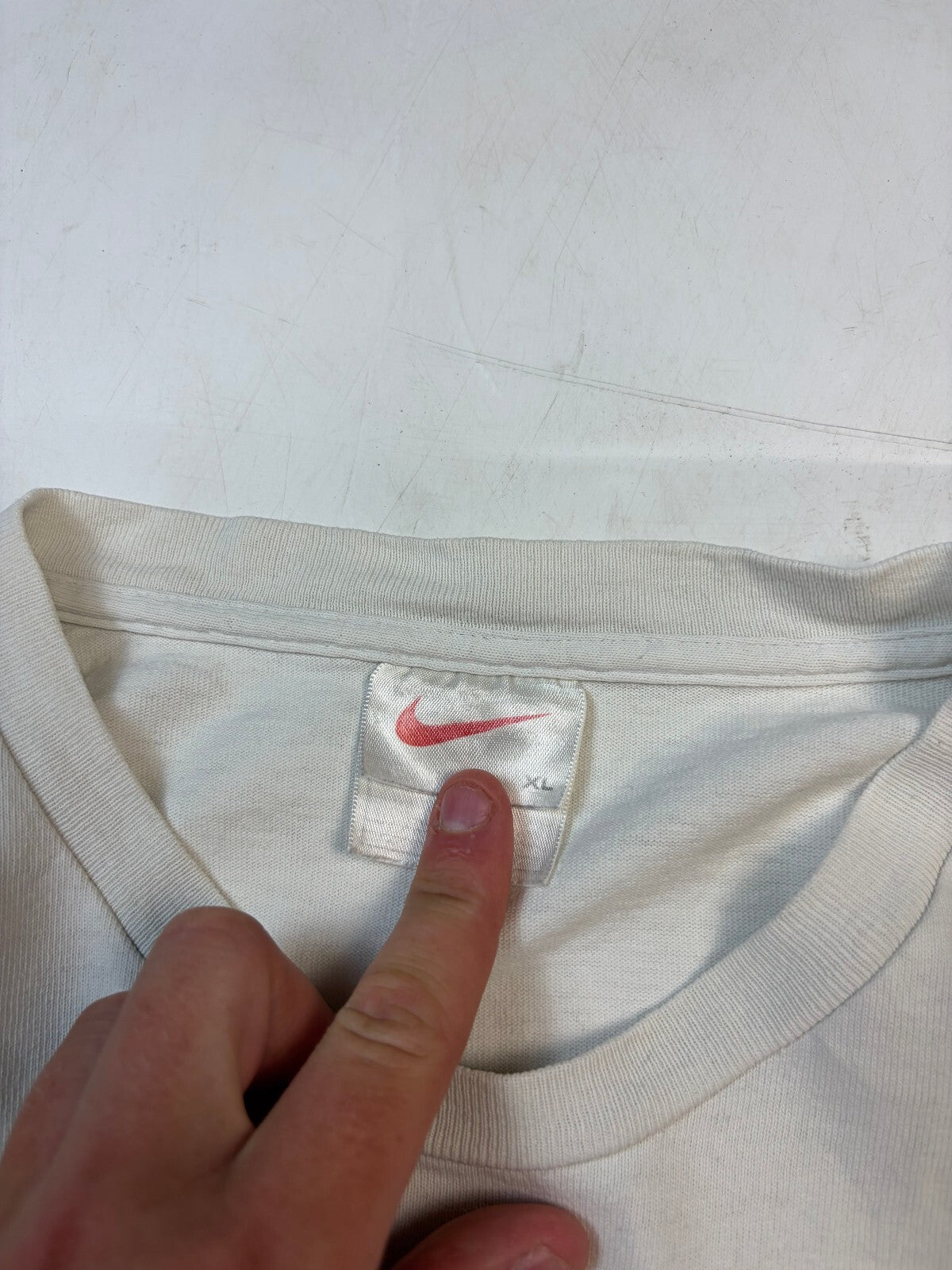 Vintage 90s Nike cycling centre swoosh tee (XL)