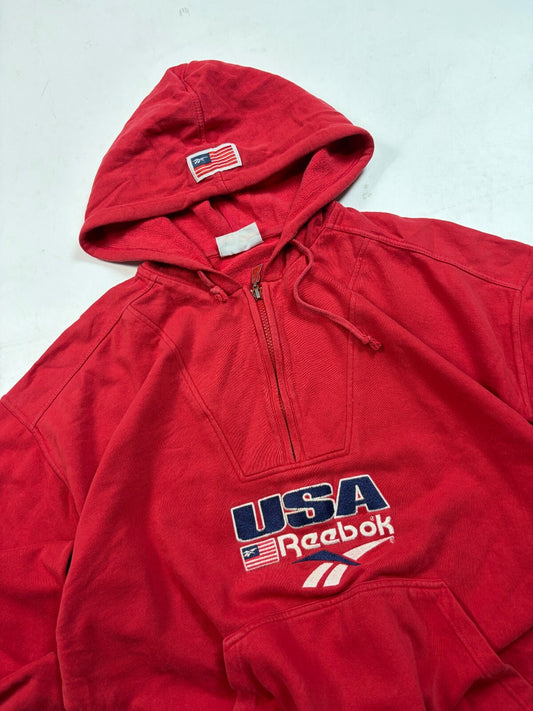 Vintage 90s Reebok USA centre logo hoodie (L)