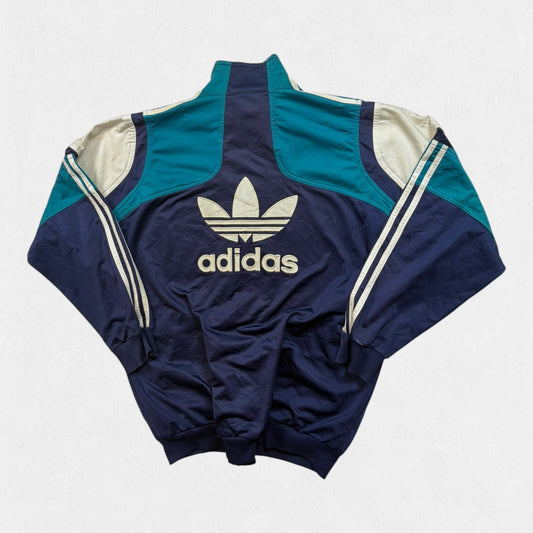 Vintage 90s adidas originals colour block centre logo track top (L)