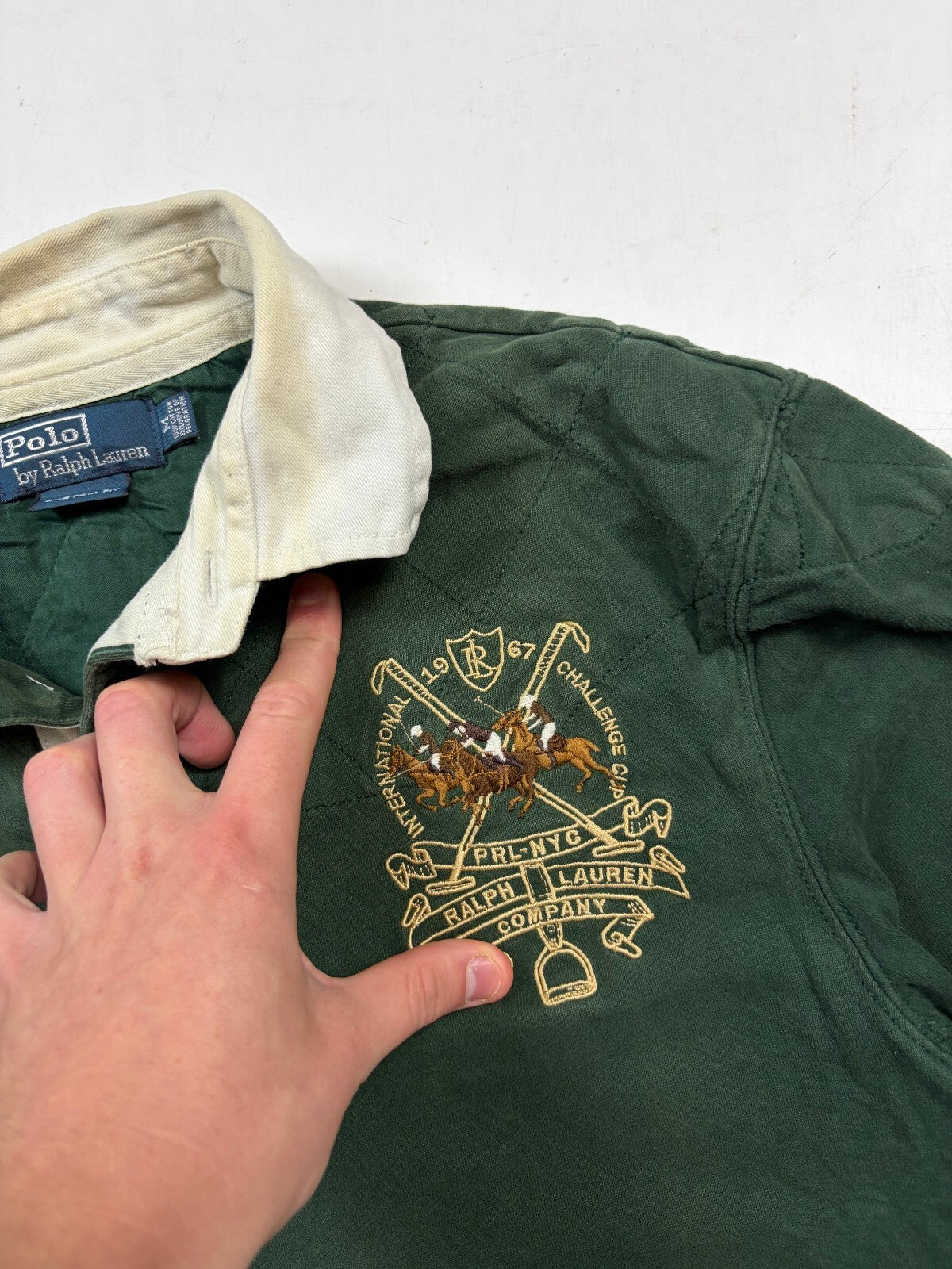 Vintage Ralph Lauren challenge cup rugby polo shirt (M)