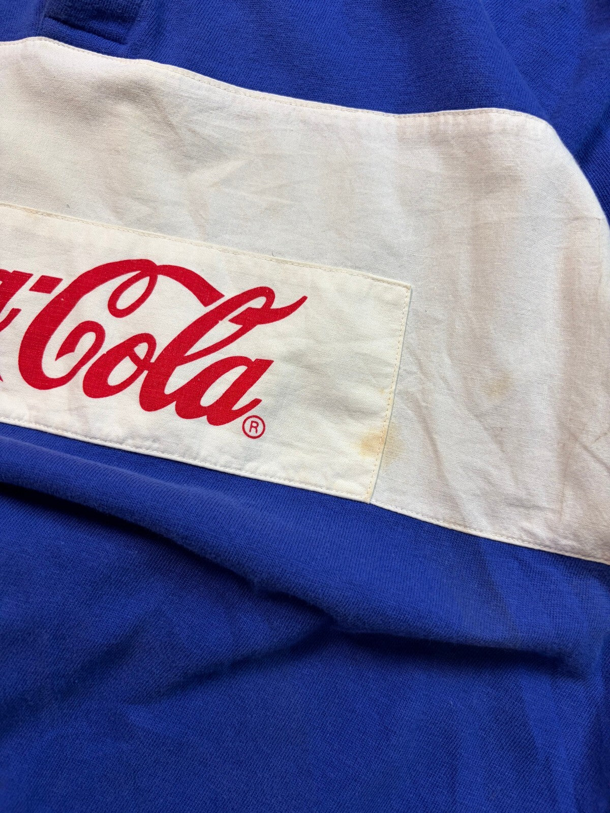 Vintage 90s Coca Cola rugby polo shirt (M)