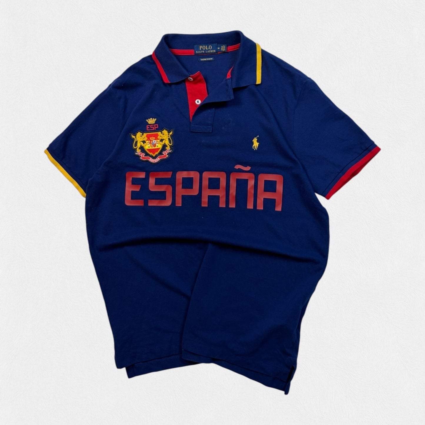 Ralph Lauren Spain spell out polo shirt (M)