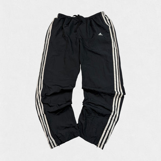 Vintage Y2K Adidas side stripe baggy track pants (L)