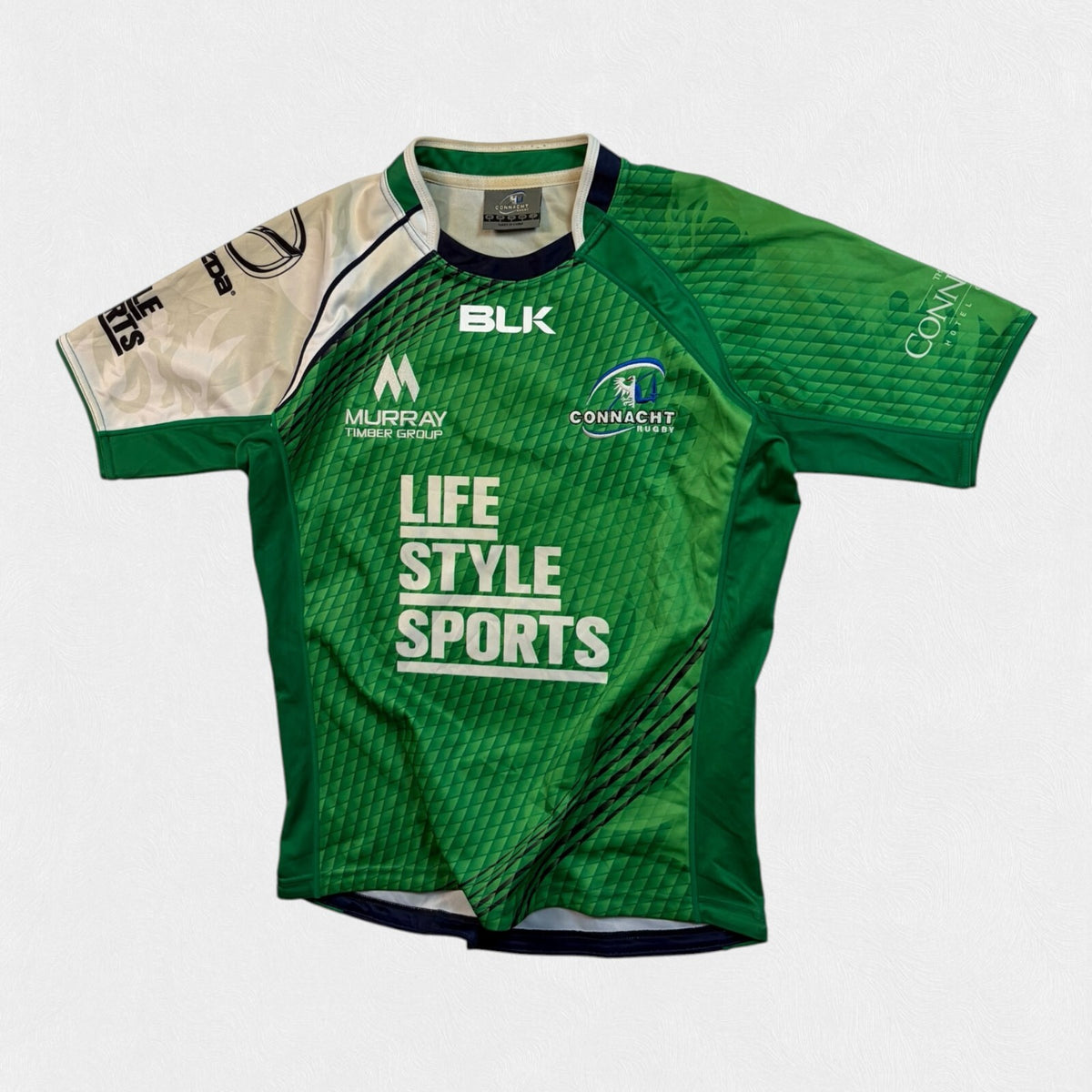 Connacht 2015/16 BLK home rugby union shirt (S)