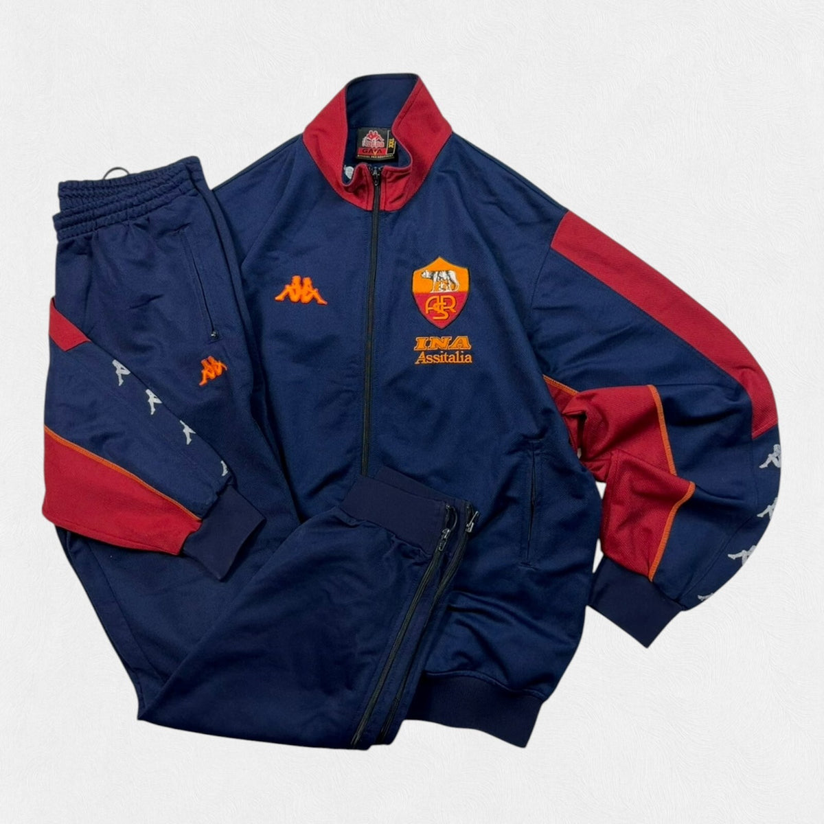 Vintage AS Roma 2001/02 Kappa full tracksuit (XXL)