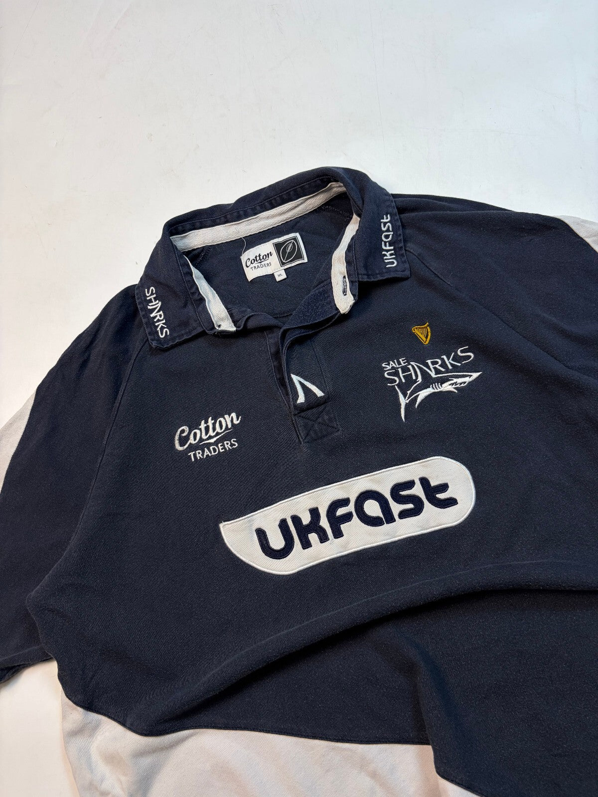 Sale Sharks 2009/10 Cotton Traders rugby union shirt (XL)