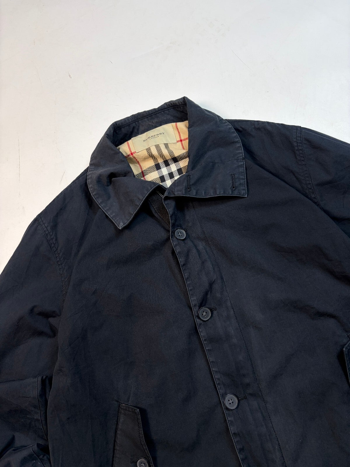 Burberry collared button up harrington jacket (L)
