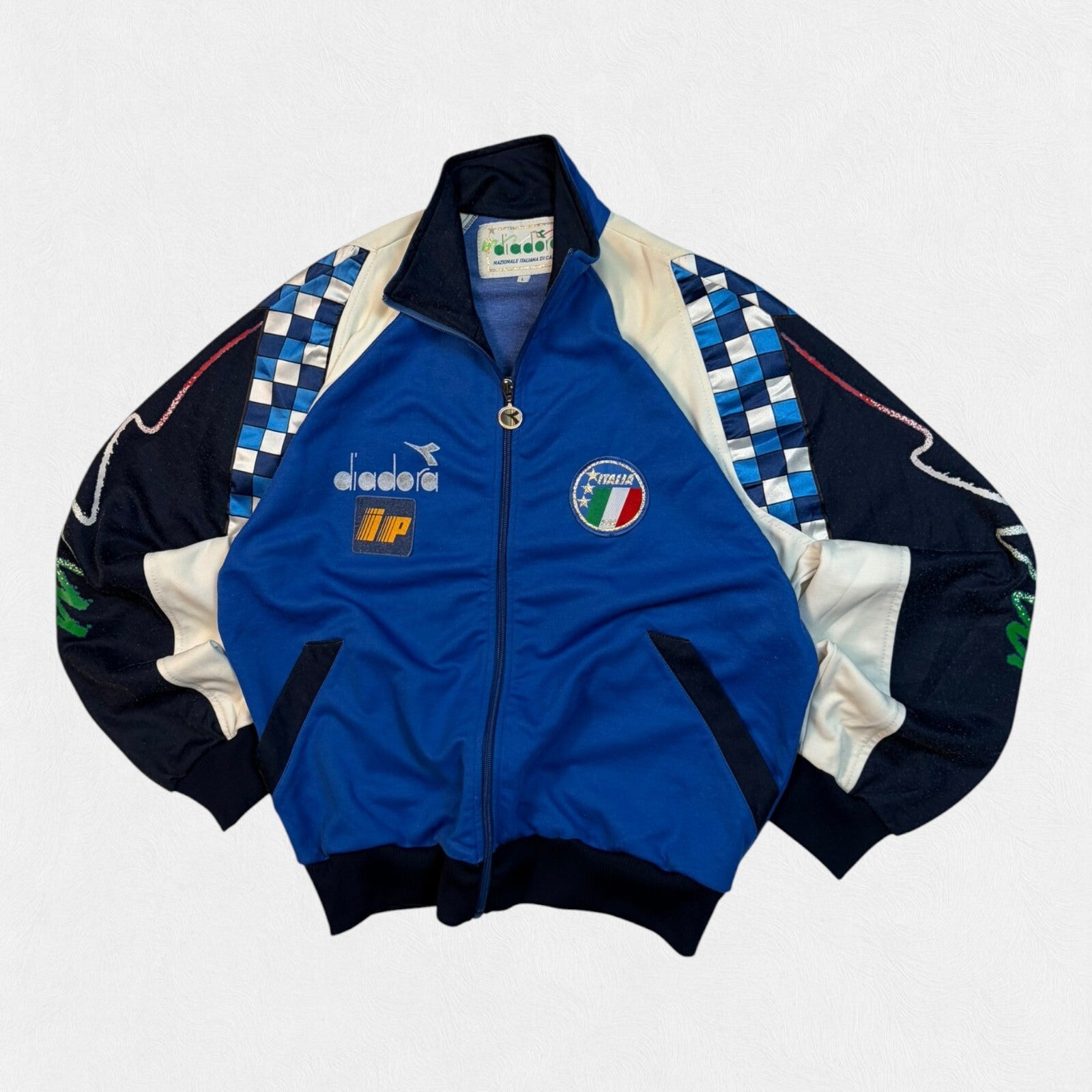 Vintage Italy 1990-92 Diadora football track jacket (L)