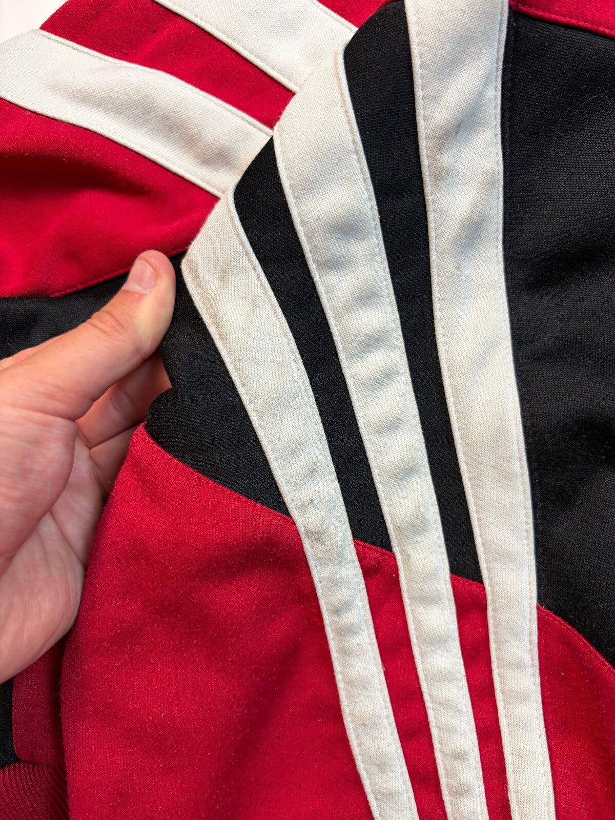 Vintage 90s adidas originals abstract colour block track top (M)
