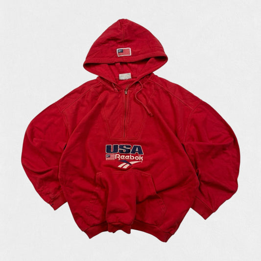 Vintage 90s Reebok USA centre logo hoodie (L)