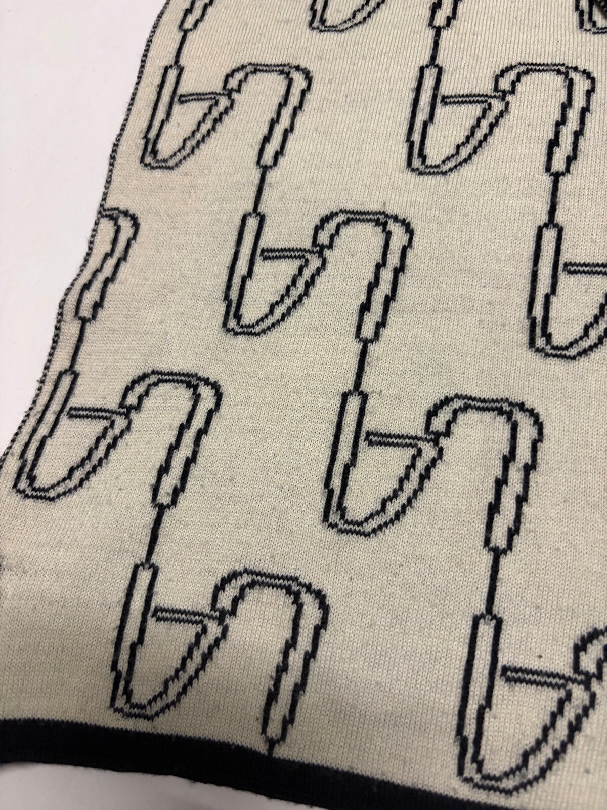 Vintage Y2K Armani Jeans wool monogram scarf