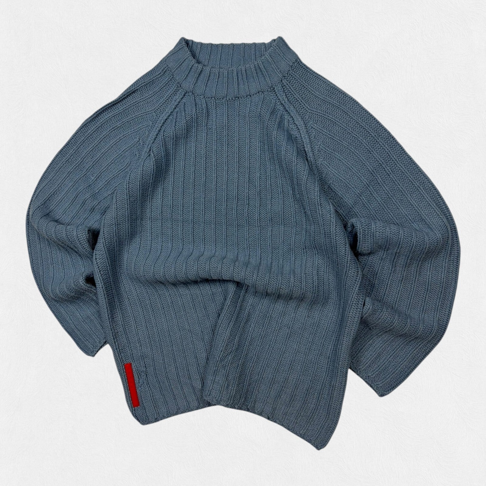 Vintage Prada sport ribbed fisherman knit sweater (M)