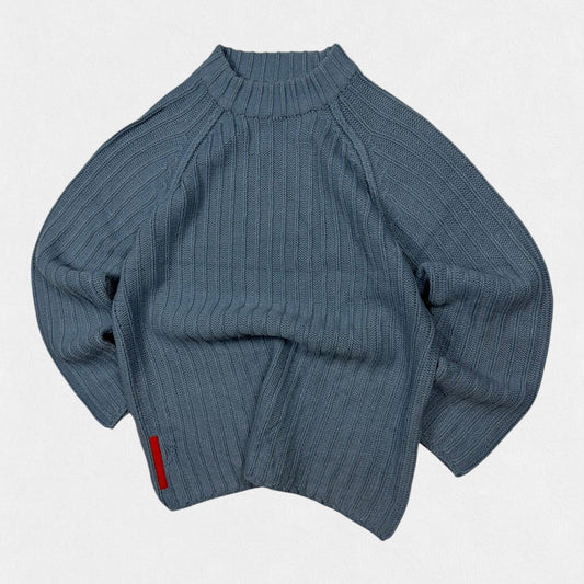 Vintage Prada sport ribbed fisherman knit sweater (M)