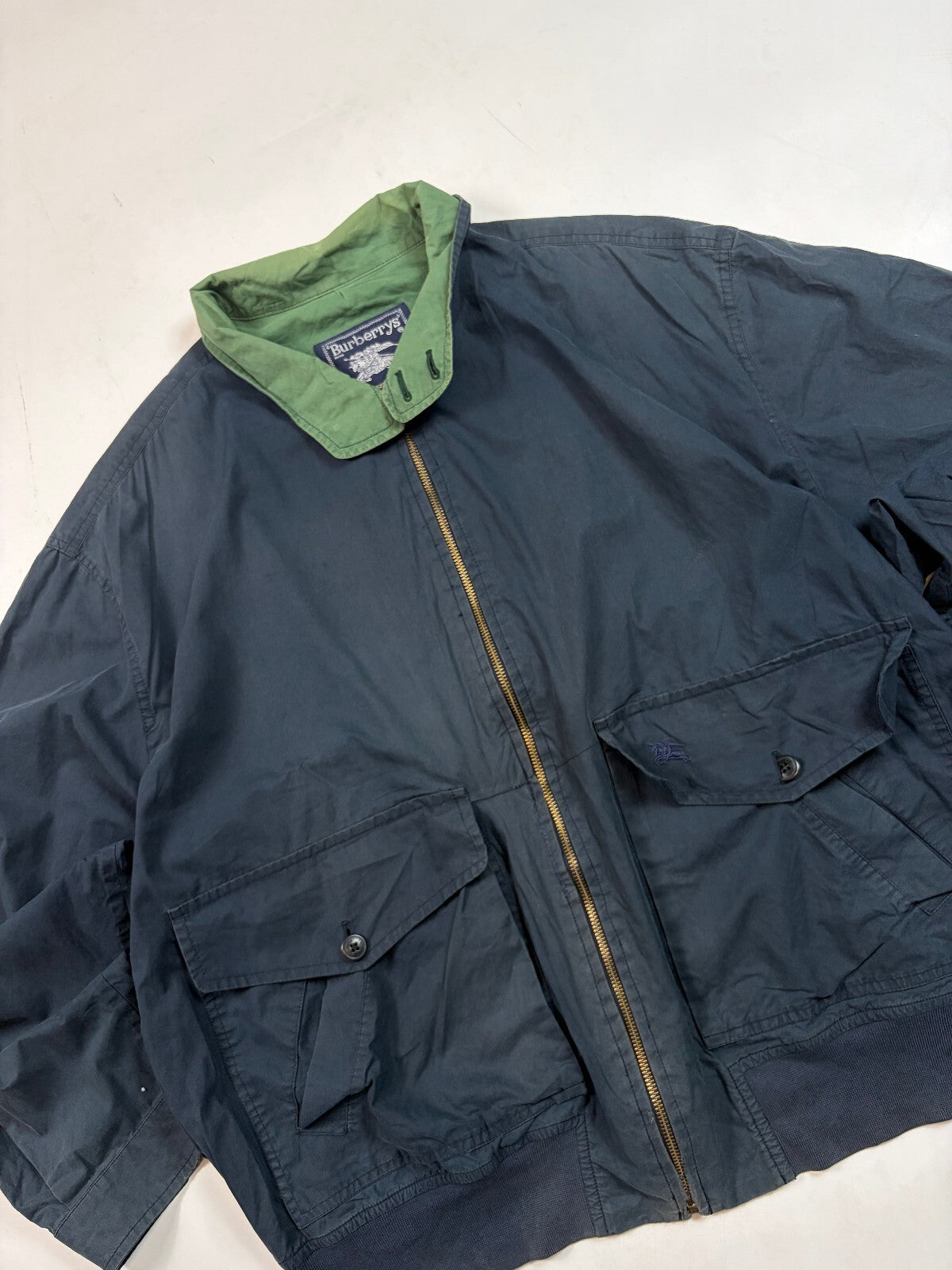 Vintage 90s Burberry flight bomber jacket (XL)