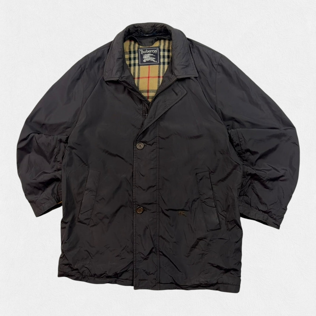 Vintage 90s Burberry nova check collared jacket (L)