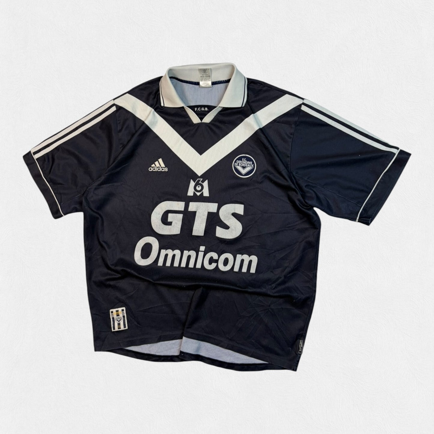 Vintage Bordeaux 1999/00 Adidas home football shirt (XL)