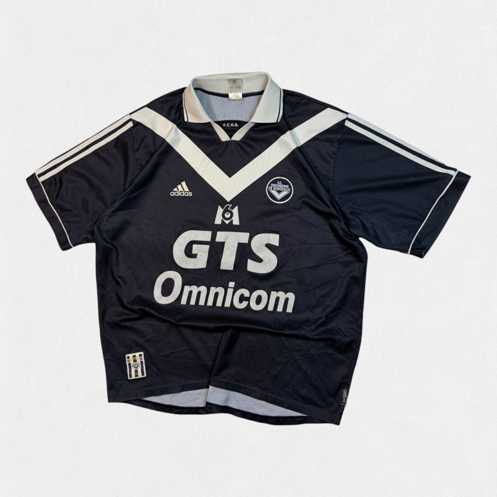 Vintage Bordeaux 1999/00 Adidas home football shirt (XL)