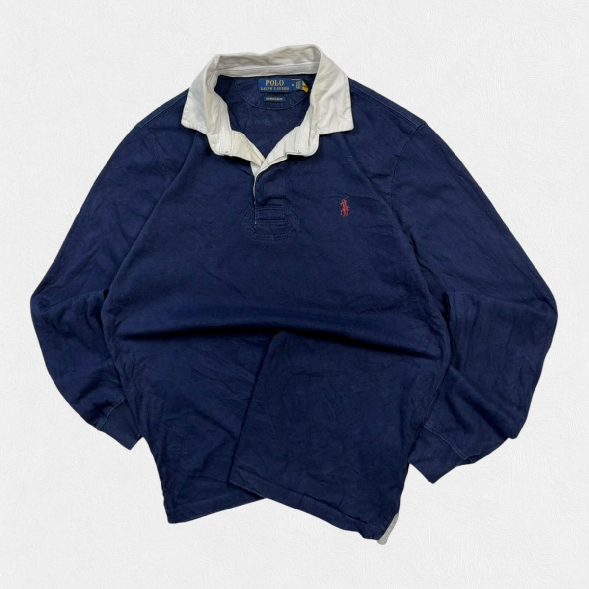 Ralph Lauren long sleeve rugby polo shirt (M)