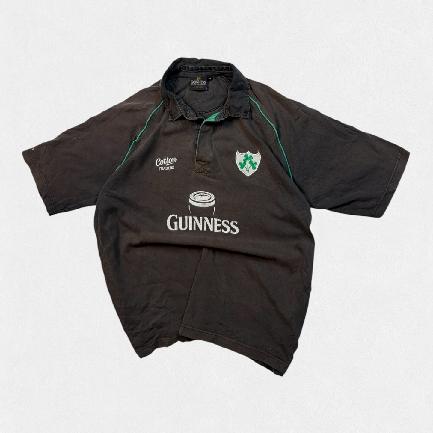Vintage Ireland Guinness Cotton Traders rugby shirt (L)