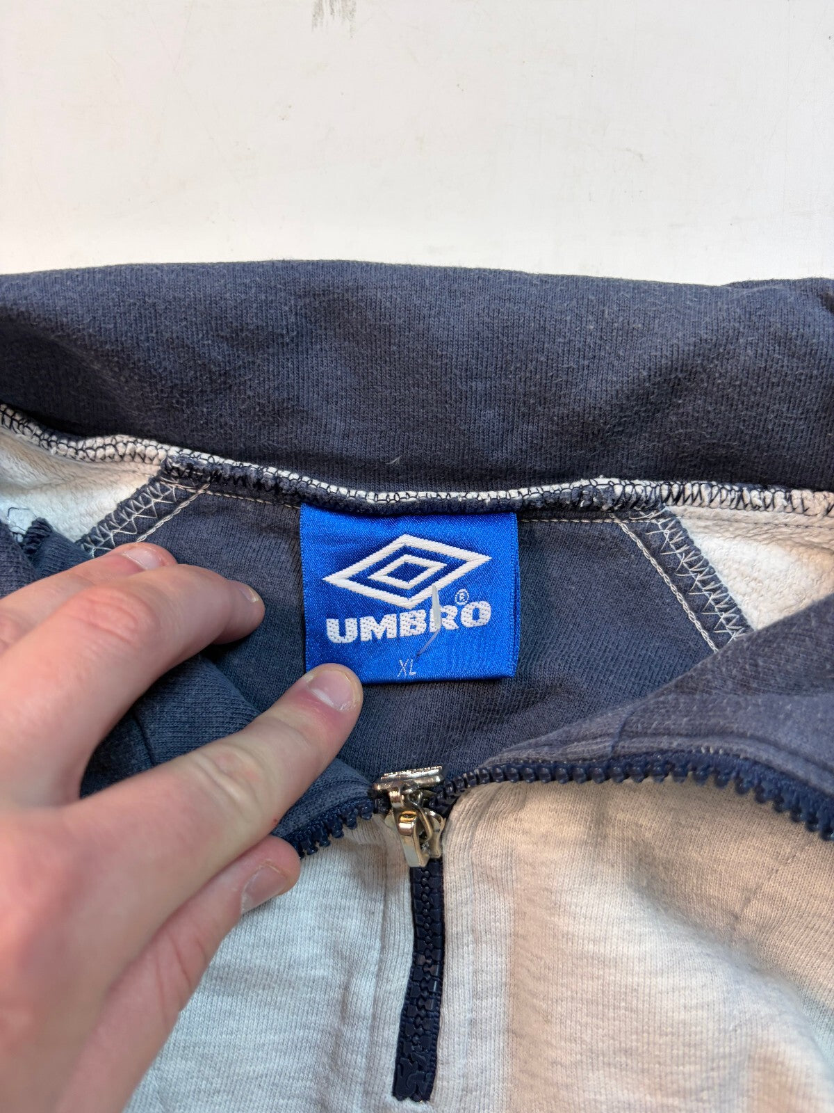 Vintage 90s Umbro pro training quarter zip sweatshirt (XL)