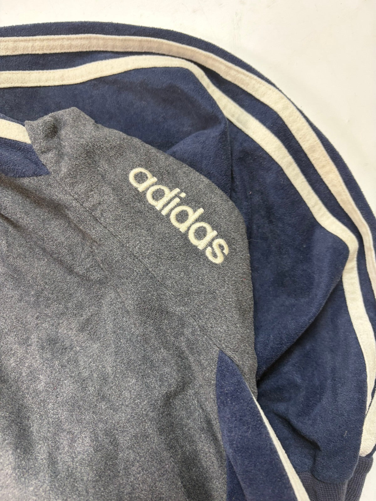 Vintage 90s adidas originals velour track top (L)