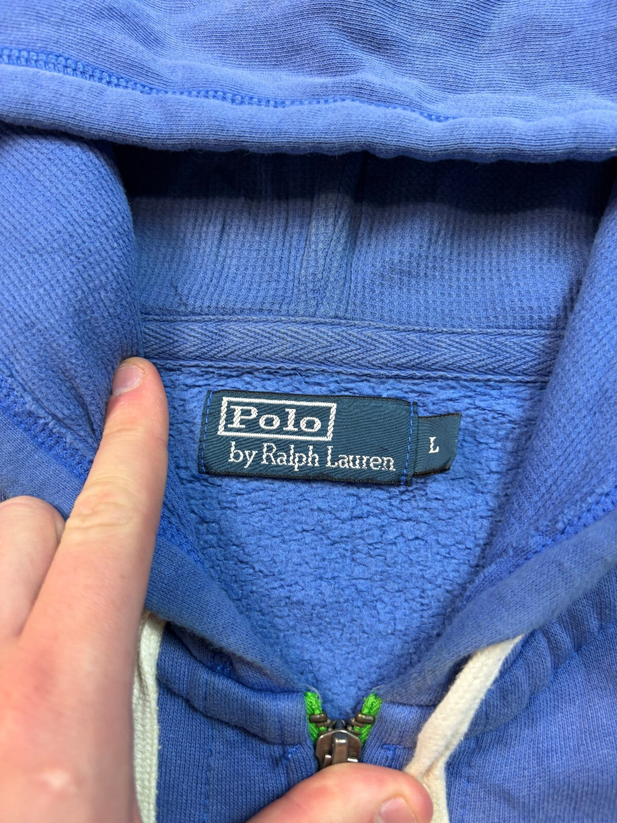 Vintage 90s Polo Ralph Lauren full zip hoodie (L)