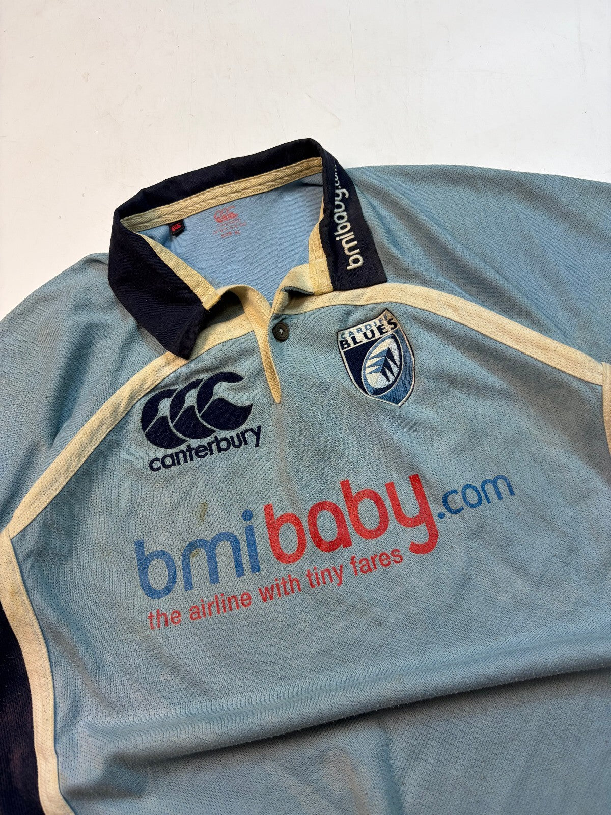 Vintage Cardiff Blues 2006/07 Canterbury home rugby shirt (XL)