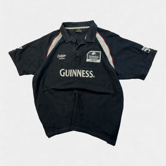 Vintage Guinness premiership Cotton Traders rugby polo shirt (XL)