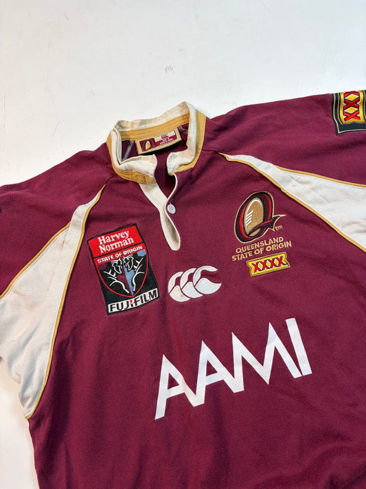 Vintage Queensland maroons state of origin 2007 Canterbury rugby league shirt (M)