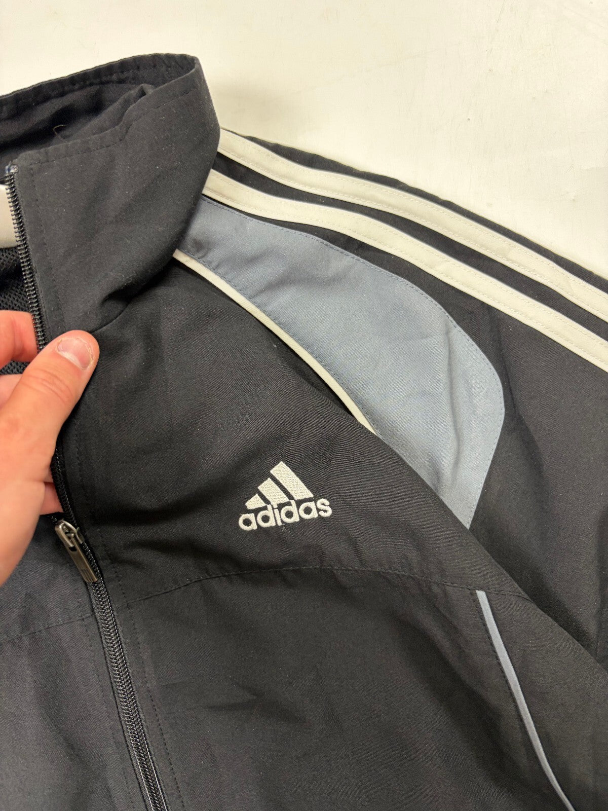 Vintage Y2K Adidas side stripe full tracksuit set (S)