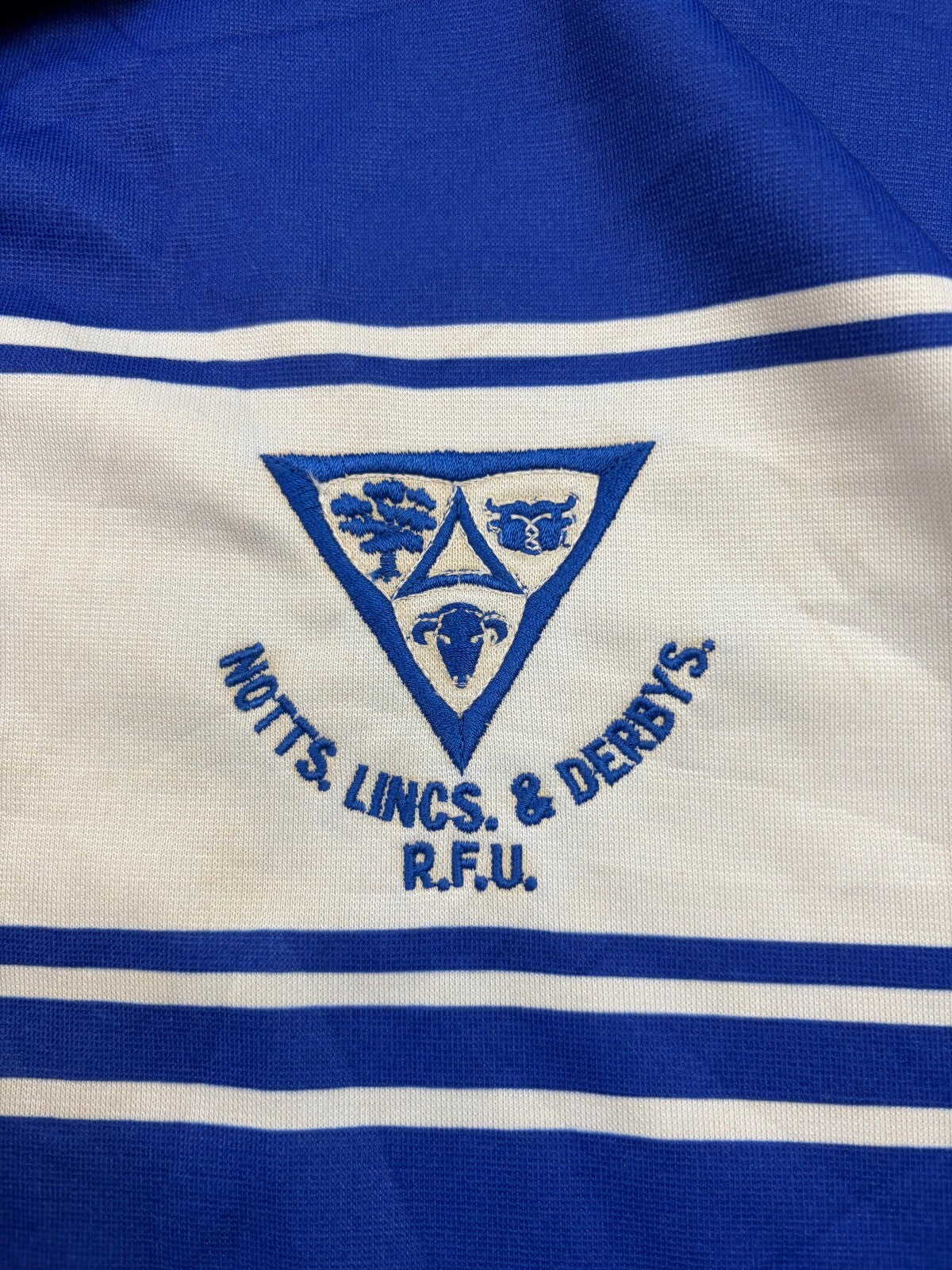 Vintage 2000s Notts, Lincs & Derbyshire match worn rugby union shirt (XL)