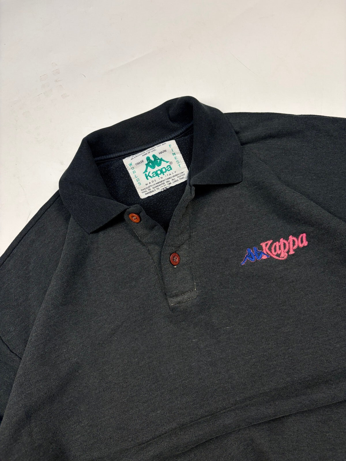 Vintage 90s Kappa collared sweatshirt (XL)