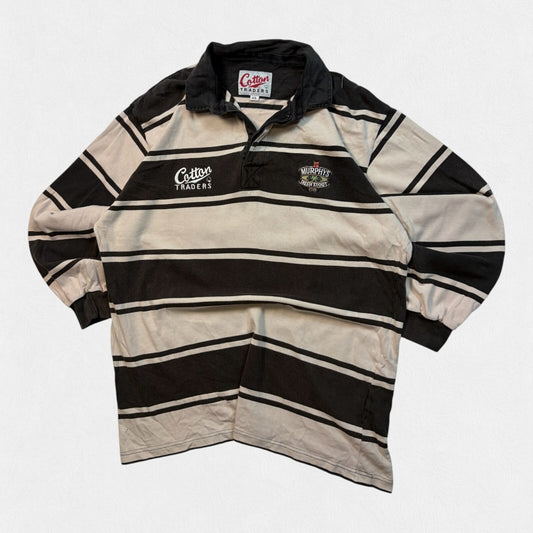 Vintage 90s Murphy's stout Cotton Traders rugby polo shirt (XL)