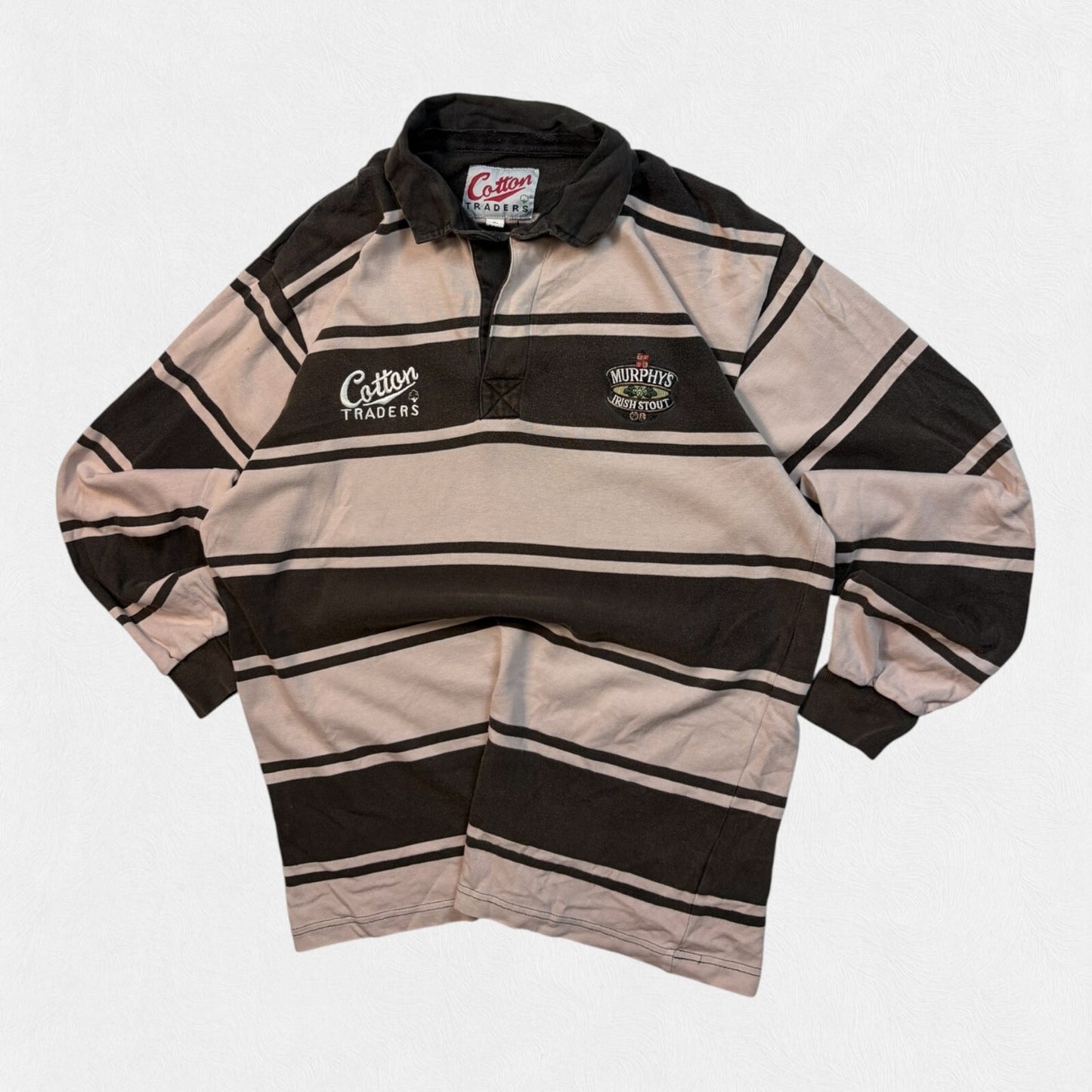 Vintage 90s Murphy's Irish stout Cotton Traders rugby polo shirt (L)