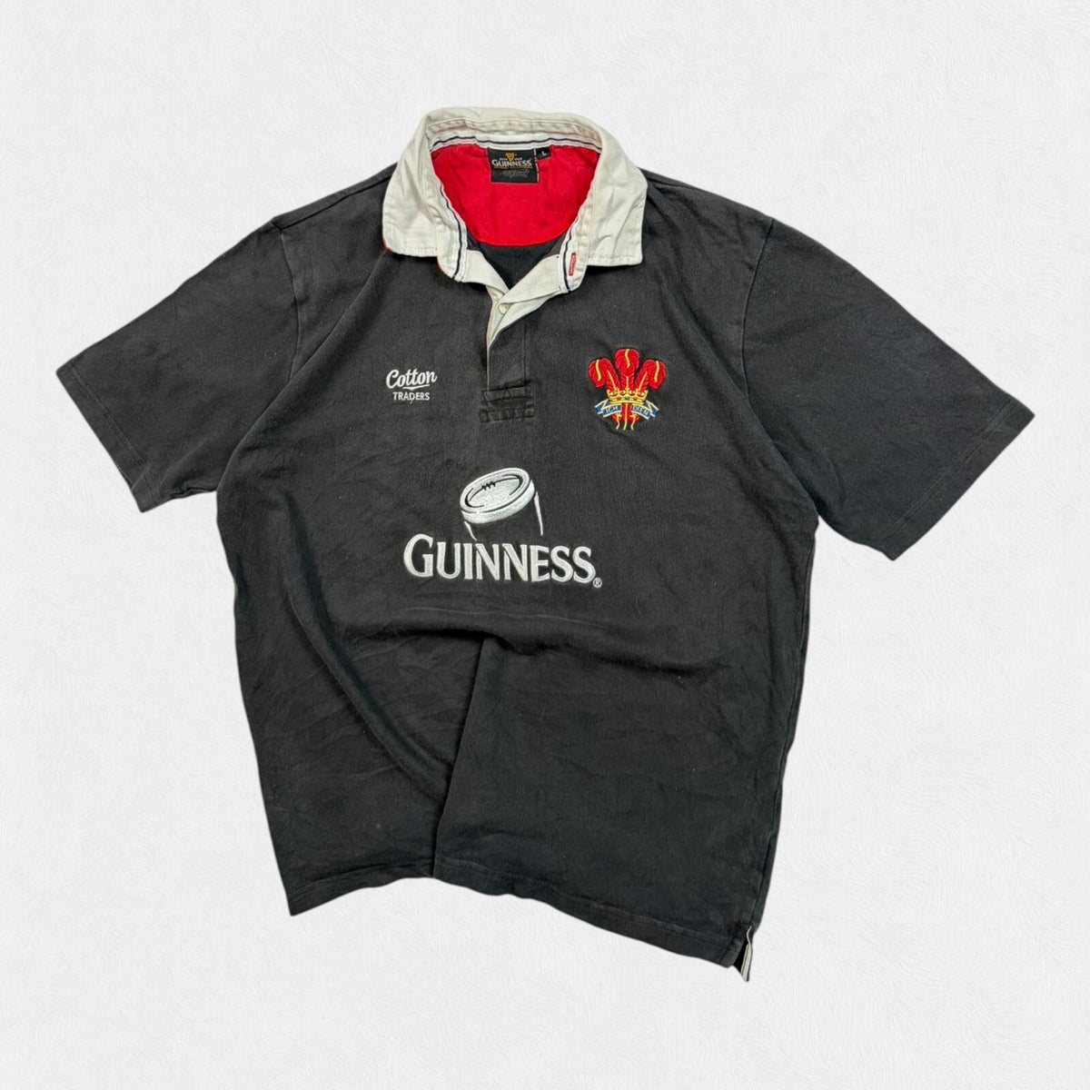 Vintage Wales Guinness Cotton Traders rugby union shirt (L)